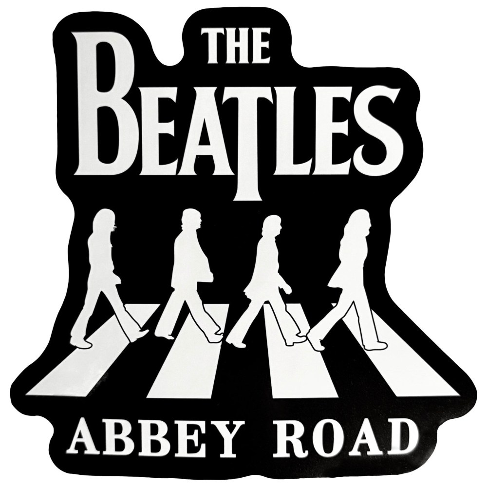 The Beatles - Abbey Road Silhouettes Sticker - Zwart/Wit